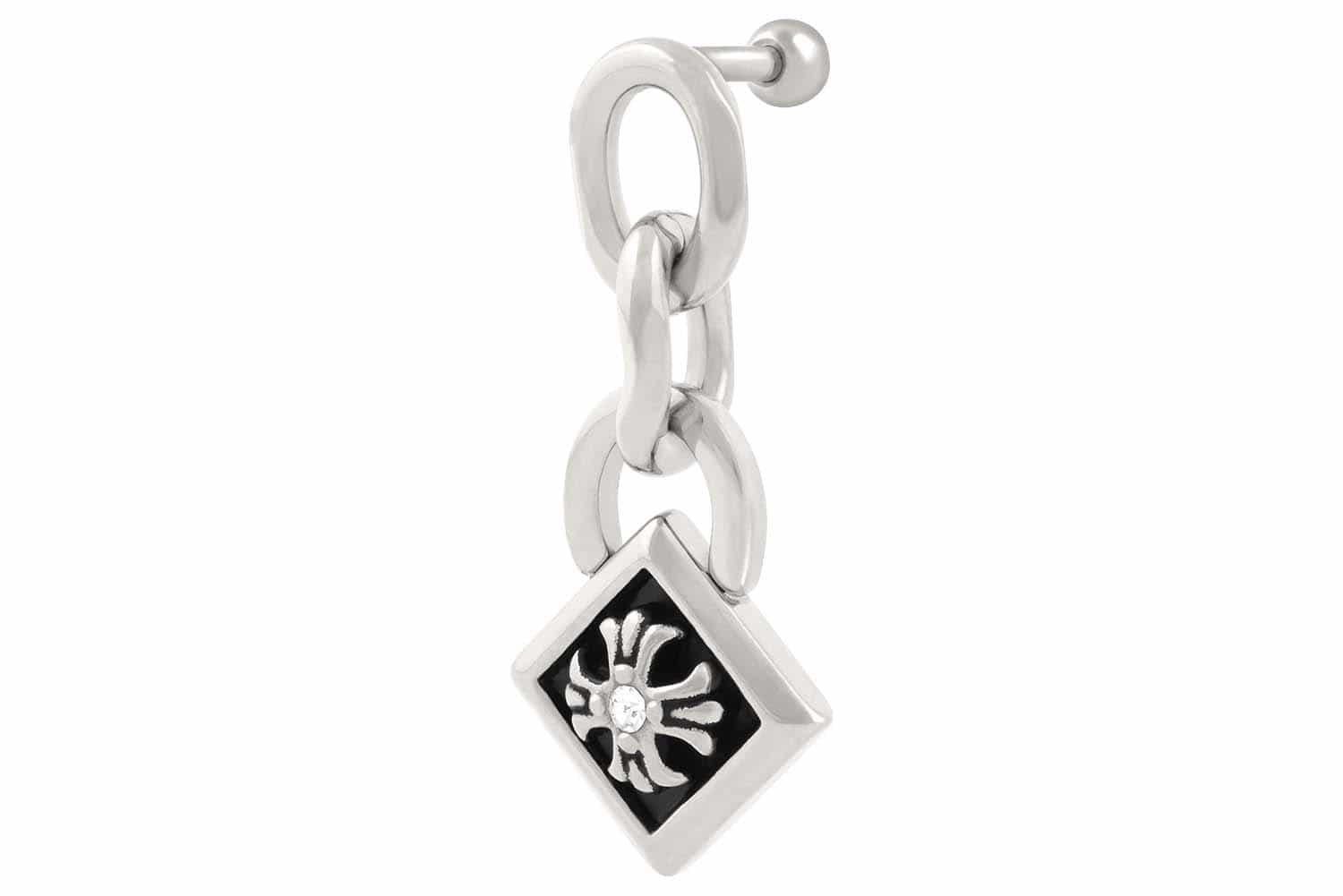 Chirurgenstahl Ohrpiercing KARO + EISERNES KREUZ ++SALE++